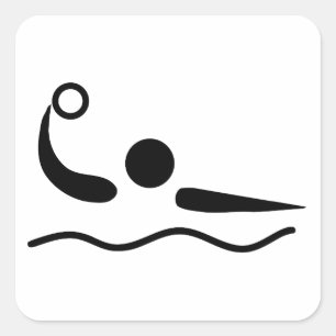 Water Polo Waterpolo Pictogram Square Sticker