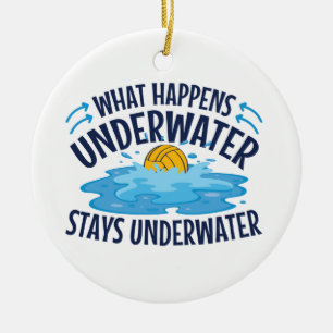 Water Polo What Happens Underwater Ceramic Tree Decoration