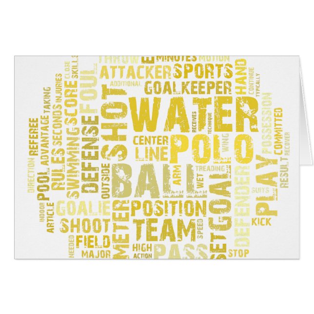 Water Polo Word Cloud Products (Front Horizontal)