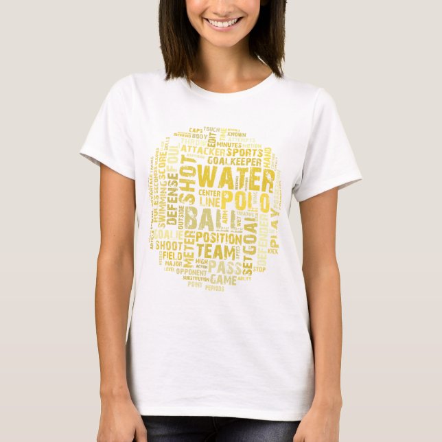 Water Polo Word Cloud Products (Front)