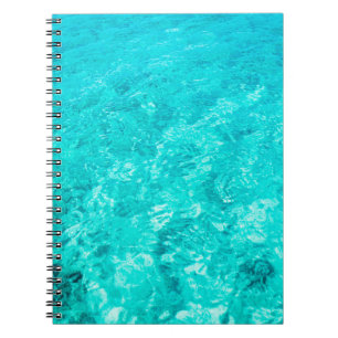 Water pool turquoise background notebook