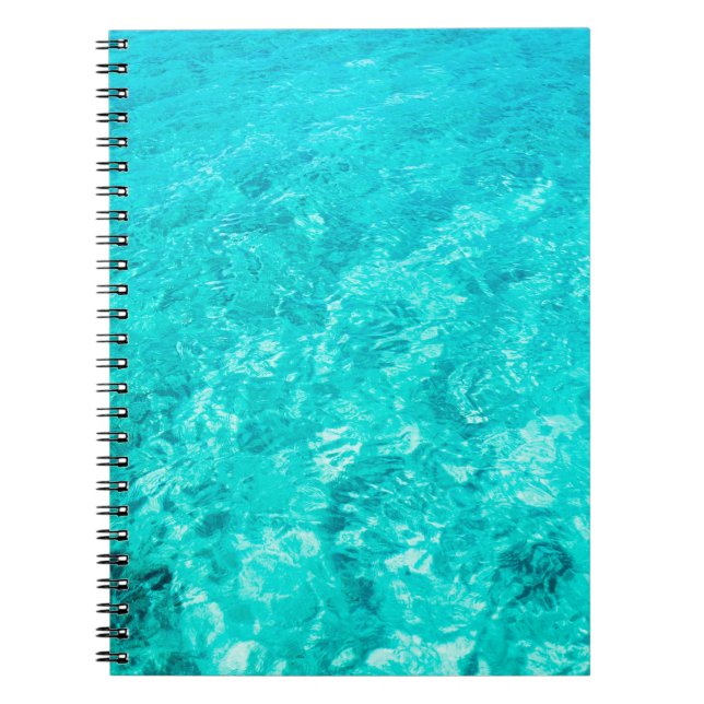 Water pool turquoise background notebook (Front)