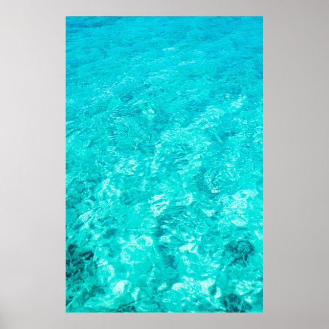 Water pool turquoise background poster (Front)