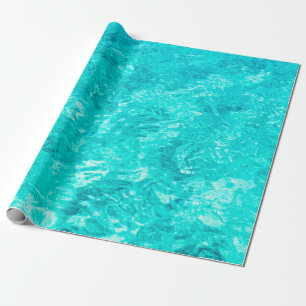 Water pool turquoise background wrapping paper