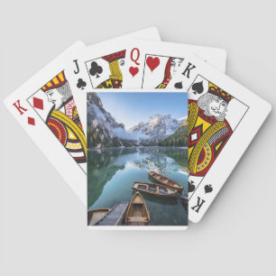 Water Pragser Wildsee Dolomites Italy Playing Cards