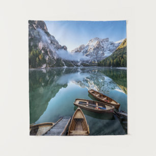 Water Pragser Wildsee Dolomites Italy Tapestry