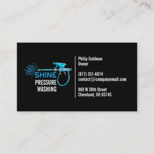 Water Pressure Wash Business Card