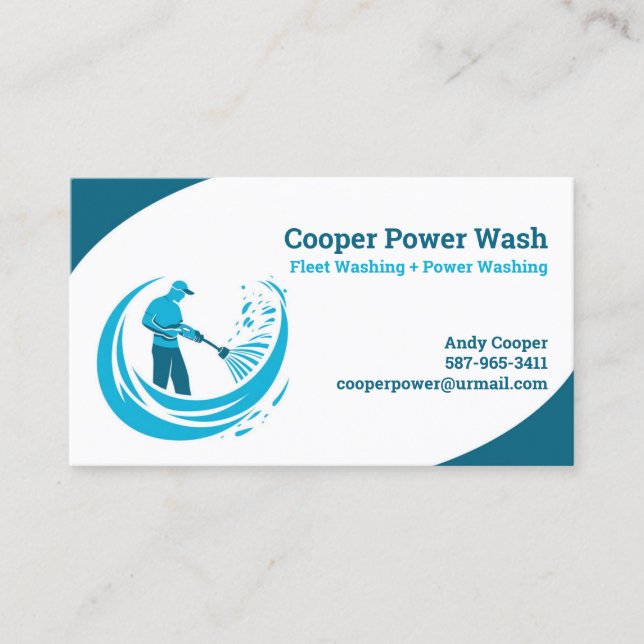 Water Pressure Wash Business Card (Front)
