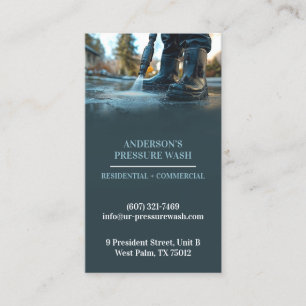 Water Pressure Wash Business Card