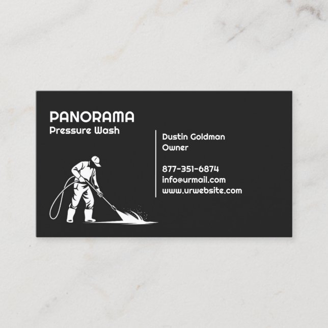 Water Pressure Wash Business Card (Front)