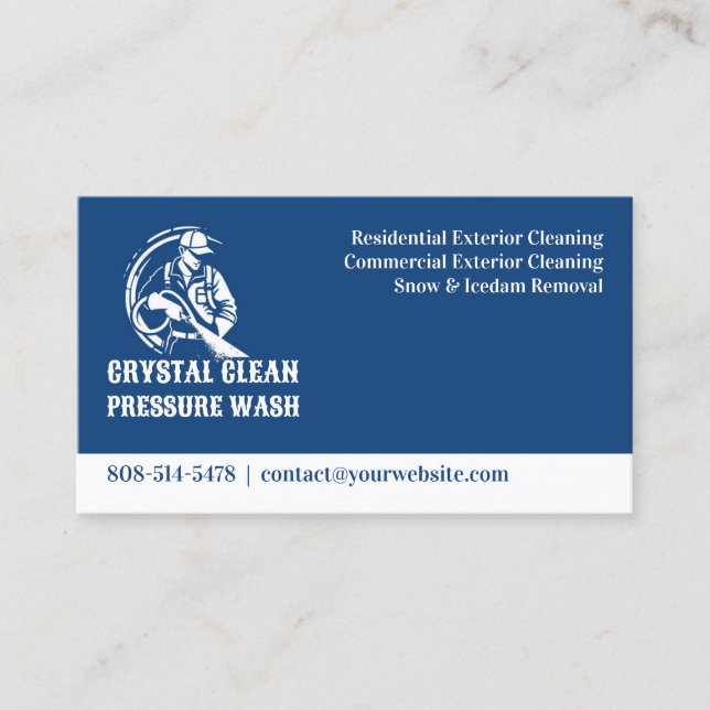 Water Pressure Wash Business Card (Front)