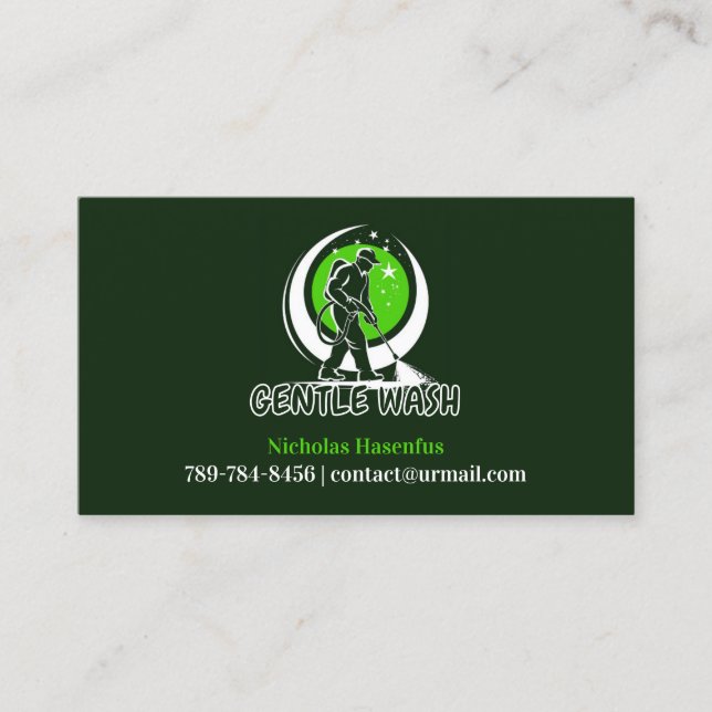 Water Pressure Wash Business Card (Front)