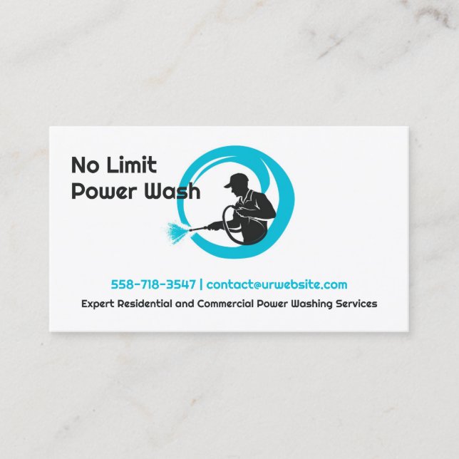 Water Pressure Wash Business Card (Front)