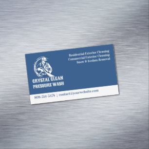 Water Pressure Wash Magnetic Business Card