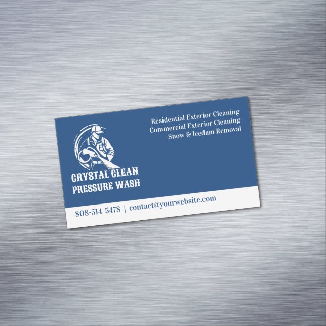 Water Pressure Wash Magnetic Business Card (In Situ)