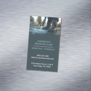 Water Pressure Wash Magnetic Business Card