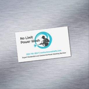 Water Pressure Wash Magnetic Business Card