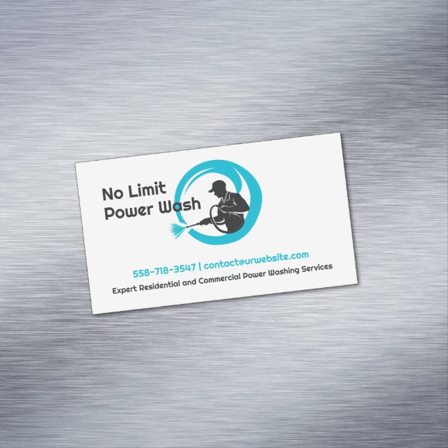 Water Pressure Wash Magnetic Business Card (In Situ)