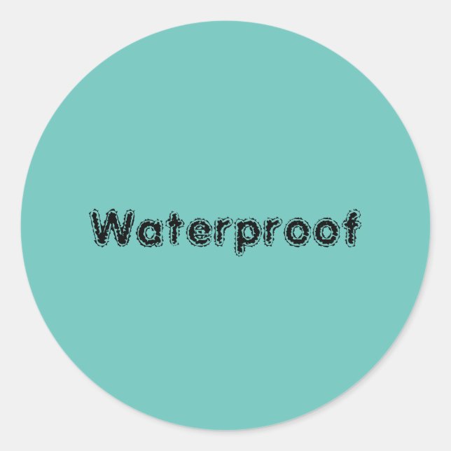Water Proof Label Splash Free Package Teal Blue (Front)