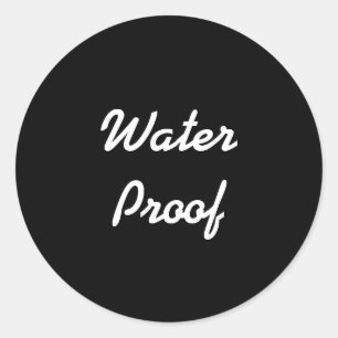 Water Proof Splash Free Black White Package Label