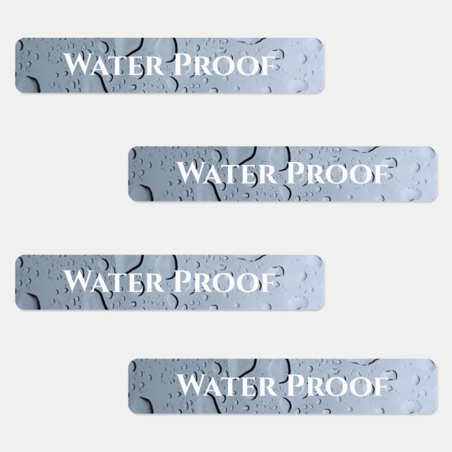 Water Proof Splash Free Drops Custom Package Label (Group)