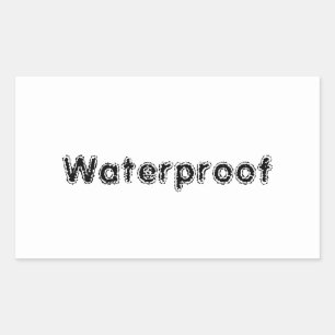 Water Proof Splash Free Package Black White 2025 Rectangular Sticker
