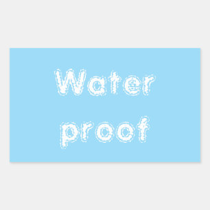 Water Proof Splash Free Package Bue White 2025 Rectangular Sticker