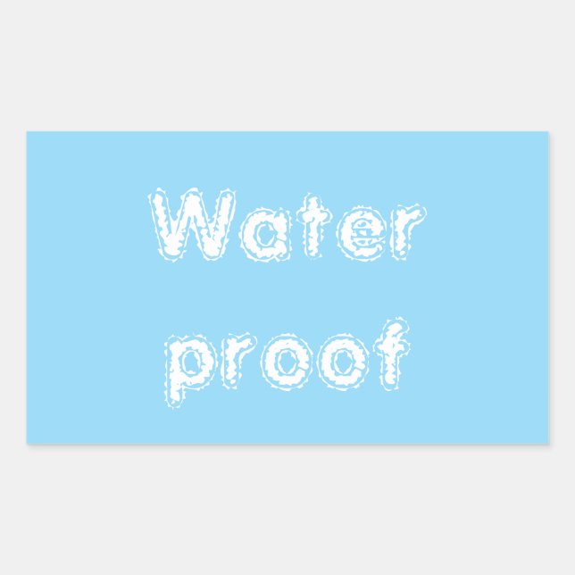 Water Proof Splash Free Package Bue White 2025 Rectangular Sticker (Front)
