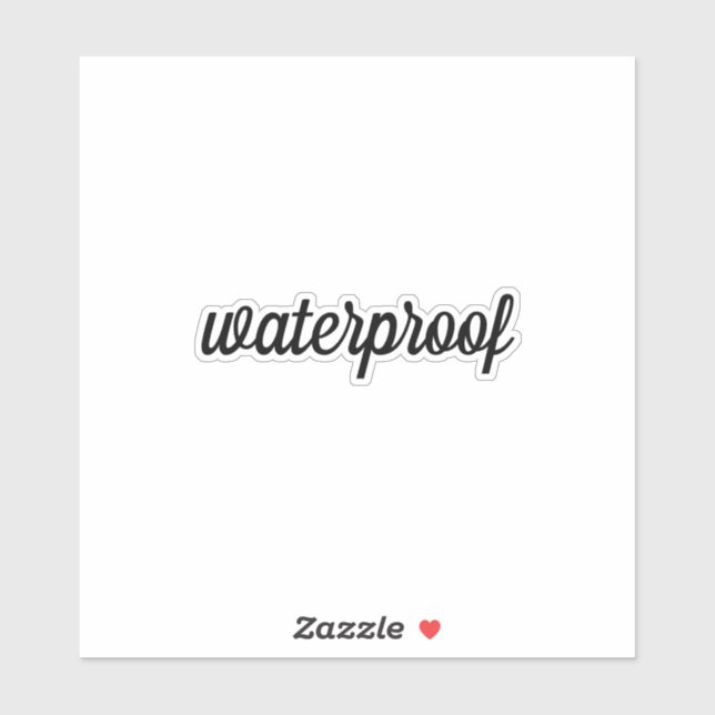 Water Proof Splash Free Package Label Black Custom (Sheet)