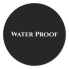 Water Proof Splash Free Package Label Black White