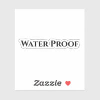 Water Proof Splash Free Package Label Black White