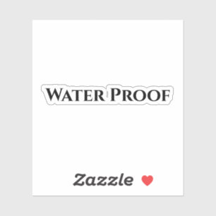 Water Proof Splash Free Package Label Black White
