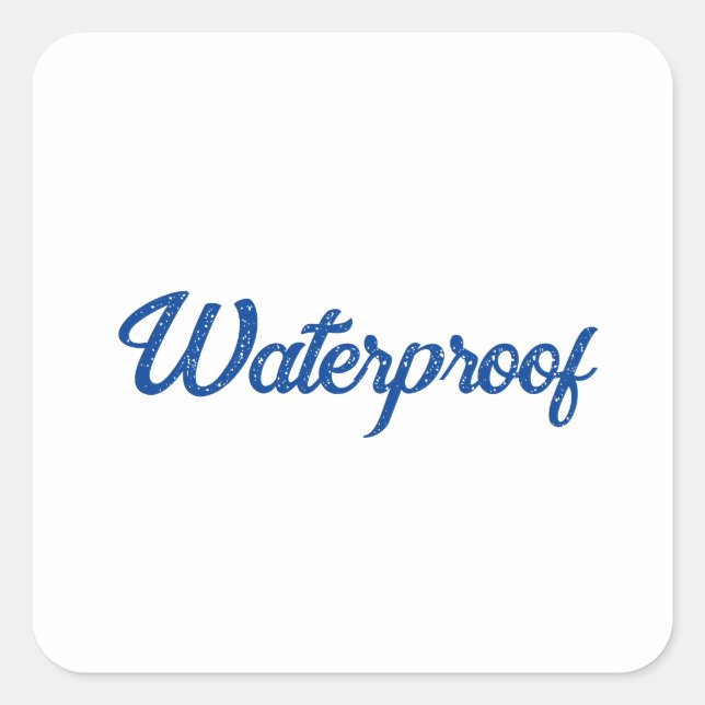Water Proof Splash Free Package Label Blue Classy (Front)