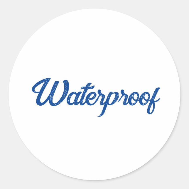 Water Proof Splash Free Package Label Blue Classy (Front)