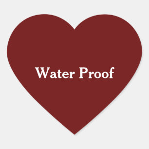 Water Proof Splash Free Package Label Burgundy Red