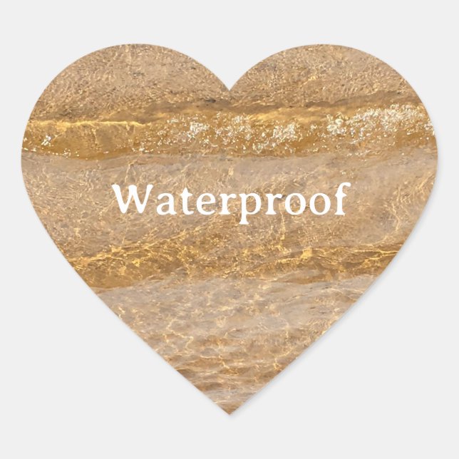 Water Proof Splash Free Package Label Sandy Beach (Front)