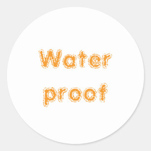 Water Proof Splash Free Package Orange 2025 Classic Round Sticker