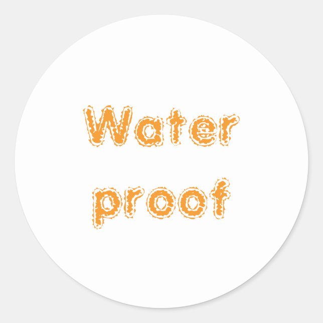Water Proof Splash Free Package Orange 2025 Classic Round Sticker (Front)