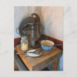 Water Pump in Kitchen Postcard