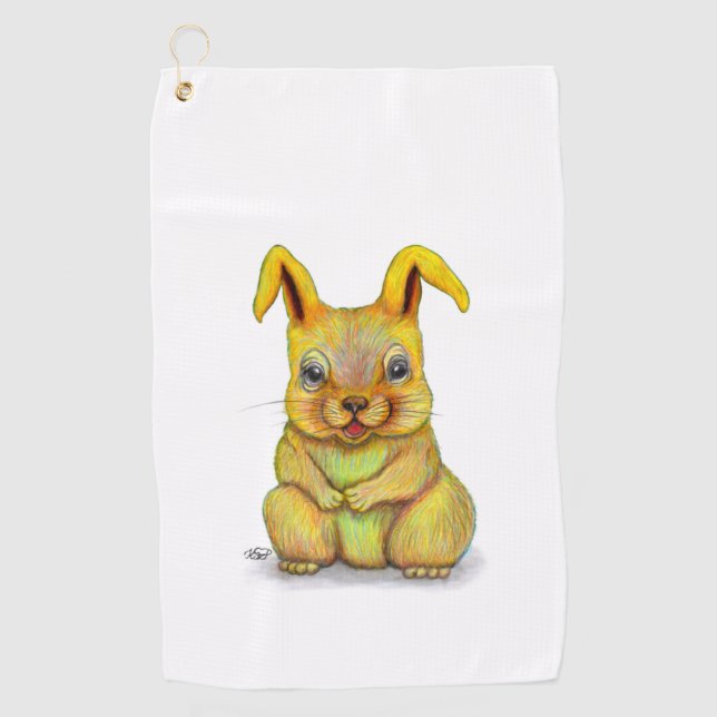 Water Rabbit Golf Towel (Front)