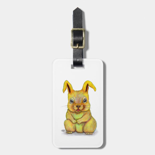 Water Rabbit Luggage Tag (Front Vertical)