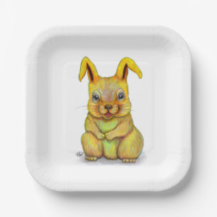 Water Rabbit Paper Plate