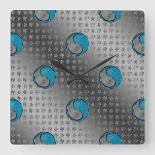 Water Rabbit Square Wall Clock