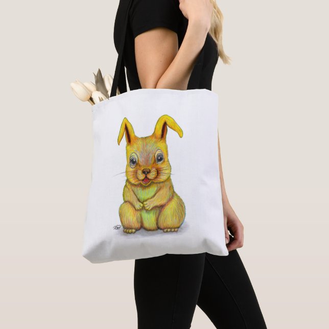 Water Rabbit Tote Bag (Close Up)