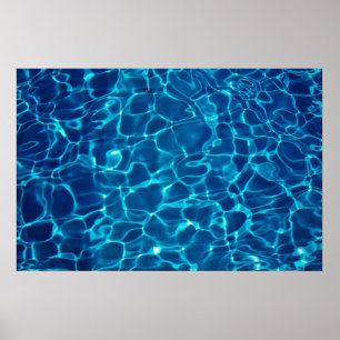 Water reflection in Swimming pool, abstract Poster