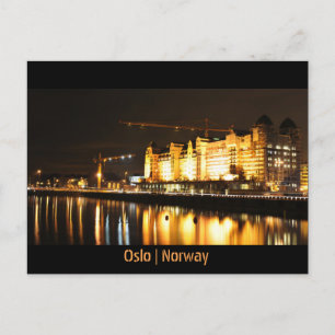 Water reflections in Oslo, Norway Postcard