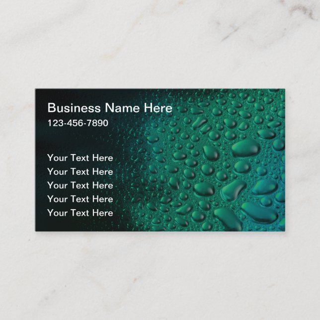 Water Removal And Extraction Business Cards (Front)