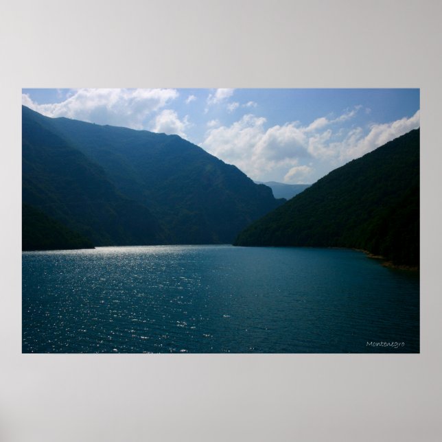 Water reservoir lake in Montenegro Poster (Front)