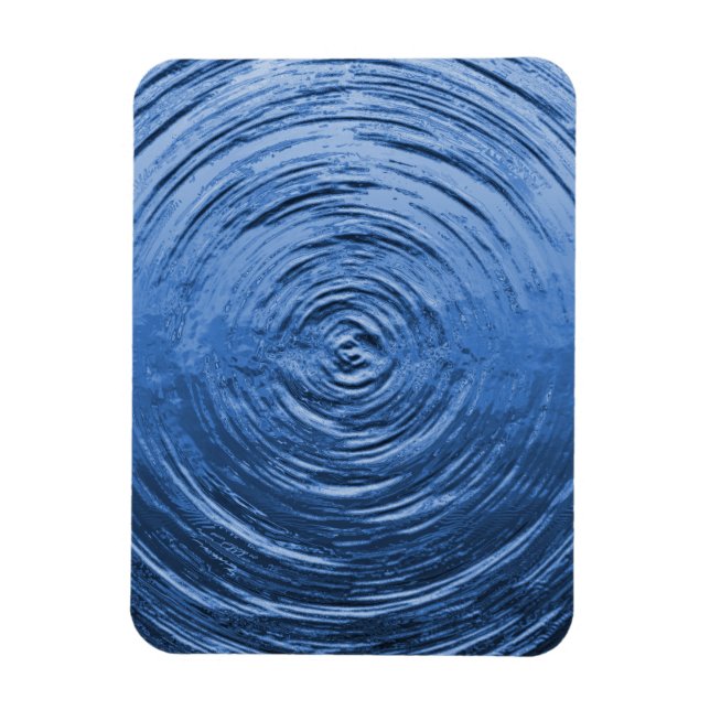 Water Ripple Blue Magnet (Vertical)