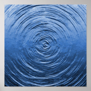 Water Ripple Blue Poster